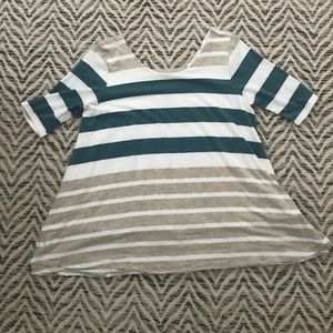 STRIPED ANTHROPOLOGIE TOP SIZE L